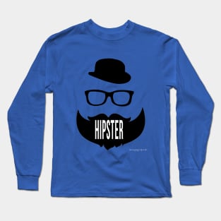 I'M A HIPSTER (Black beard) Long Sleeve T-Shirt